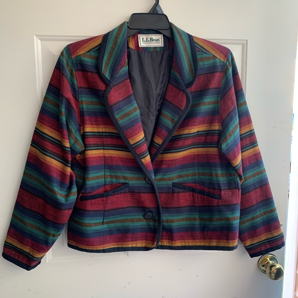 L.L. Bean Women's Vibrant Striped Blazer